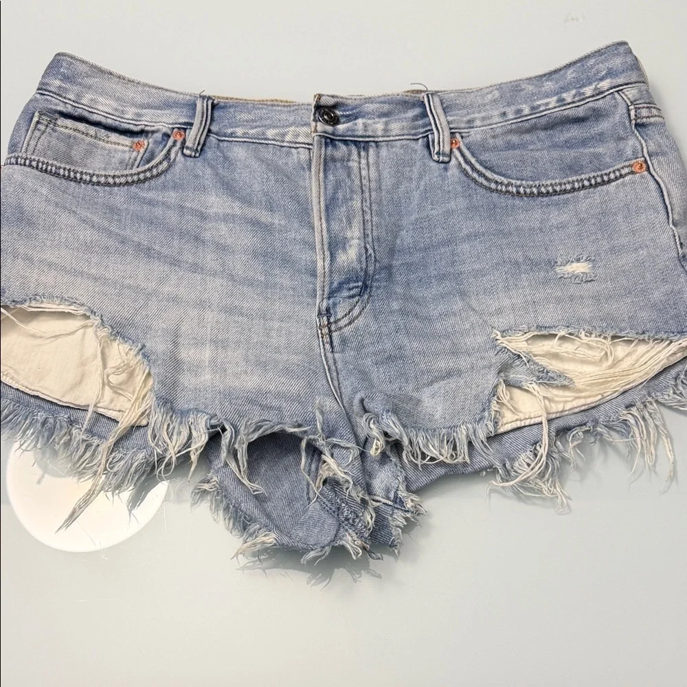 We The Free Relaxed Distressed Denim Shorts